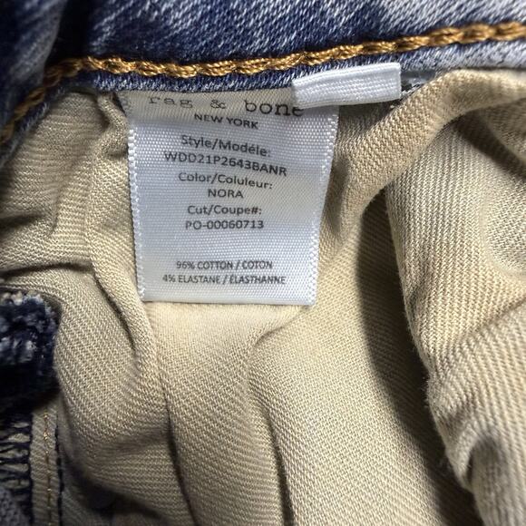 Rag & Bone Dre Low Rise Slim Boyfriend Jeans Womens 26 (30x29) Blue Stretch - Picture 5 of 9